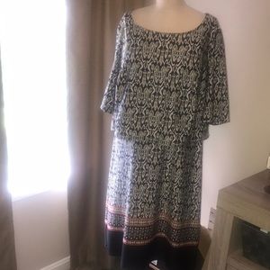 JSP Woman short sleeve 1x print dress